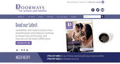 Desktop Screenshot of doorwaysva.org